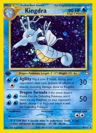 Kingdra (8)/111 Holo Rare 1st Edition Holofoil