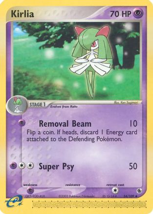 Kirlia - 34/109 (34)/109 Uncommon Reverse Holofoil