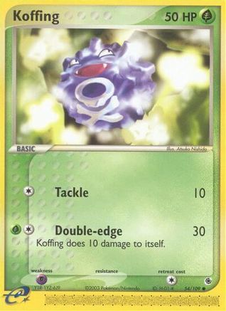 Koffing (54)/109 Common Reverse Holofoil