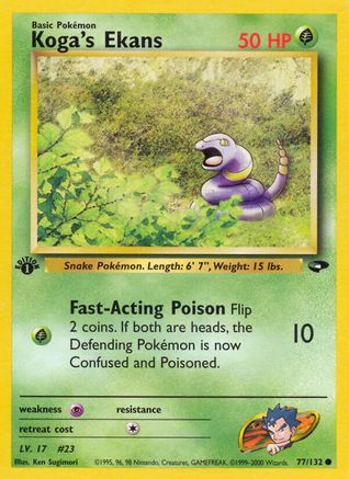 Koga's Ekans (77)/132 Common 1st Edition