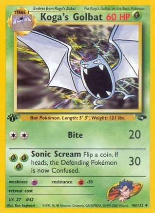 Koga's Golbat (46)/132 Uncommon 1st Edition