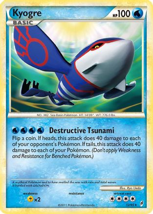 Kyogre (12)/95 Holo Rare Holofoil