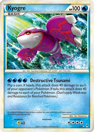 Kyogre (Shiny) (SL6)/95 Shiny Holo Rare Holofoil
