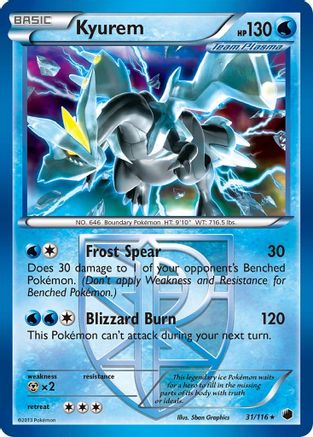 Kyurem (Team Plasma) (31)/116 Holo Rare Holofoil