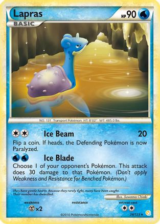 Lapras (24)/123 Rare Reverse Holofoil