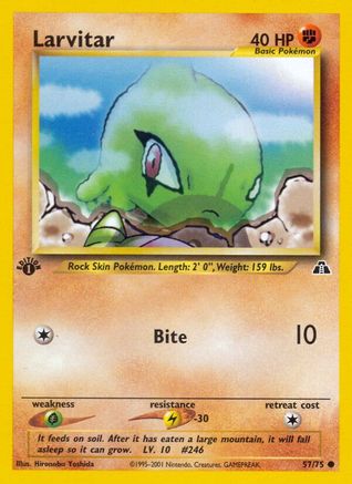 Larvitar (57)/75 Common 1st Edition