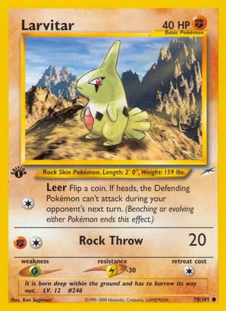 Larvitar (70)/105 Common 1st Edition