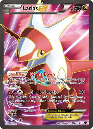 Moderately Played Latias EX (112 Full Art) (112)/116 Ultra Rare Holofoil (Cabinet-MP)