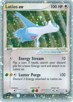 Lightly played Latios ex (94)/97 Ultra Rare Holofoil (Cabinet-LP)