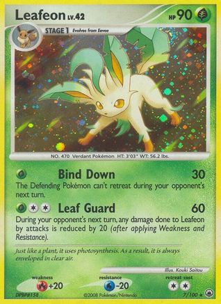 Leafeon (7) (7)/100 Holo Rare Reverse Holofoil