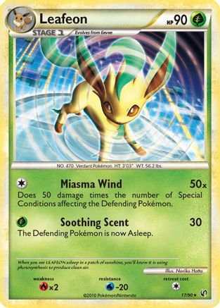 Leafeon (17)/90 Rare Reverse Holofoil