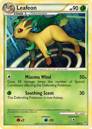 Leafeon (13)/95 Holo Rare Reverse Holofoil