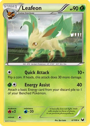 Leafeon (6)/108 Rare Reverse Holofoil