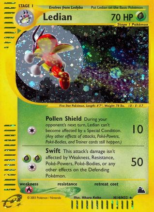 Ledian (H14) (H14)/144 Holo Rare Holofoil