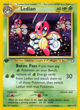 Ledian (39)/111 Uncommon 1st Edition