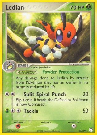 Ledian (23)/109 Rare Reverse Holofoil