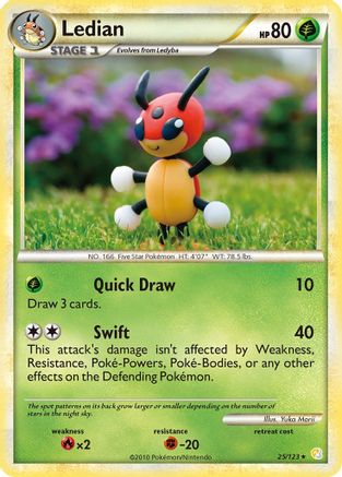 Ledian (25)/123 Rare Reverse Holofoil