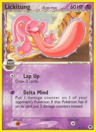Lickitung (Delta Species) (19)/101 Rare Reverse Holofoil