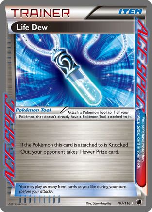 Life Dew (107)/116 Rare Ace Holofoil