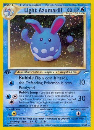 Light Azumarill (13)/105 Holo Rare 1st Edition Holofoil