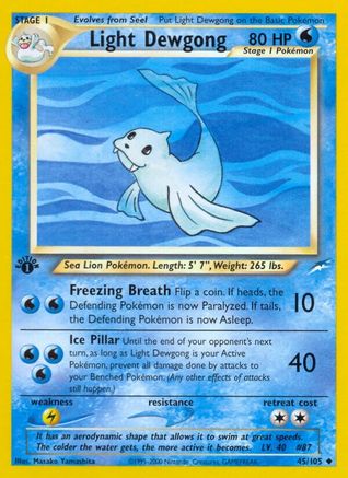Light Dewgong (45)/105 Uncommon 1st Edition