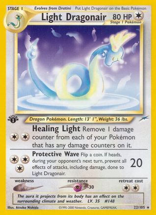 Light Dragonair (22)/105 Rare 1st Edition