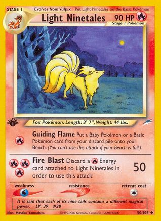Light Ninetales (50)/105 Uncommon 1st Edition