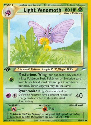 Light Venomoth (53)/105 Uncommon 1st Edition