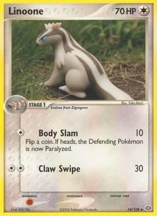 Linoone (34)/106 Uncommon Reverse Holofoil