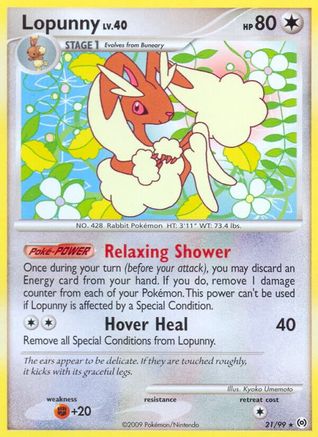 Lopunny (21)/99 Rare Reverse Holofoil