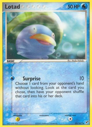 Lotad - 035/107 (35)/107 Uncommon Reverse Holofoil