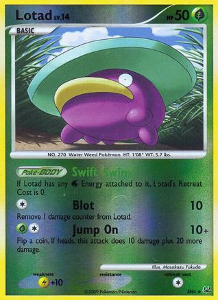 Lotad (Shiny) (SH4)/127 Shiny Holo Rare Reverse Holofoil
