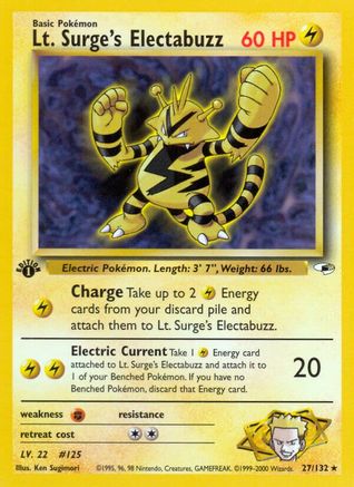 Lt. Surge's Electabuzz (27) (27)/132 Rare 1st Edition