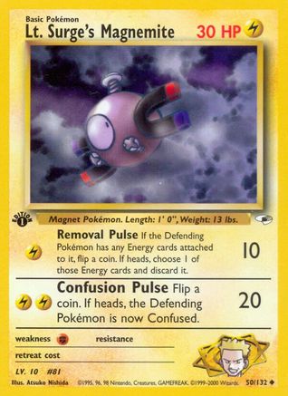 Lt. Surge's Magnemite (50) (50)/132 Uncommon 1st Edition
