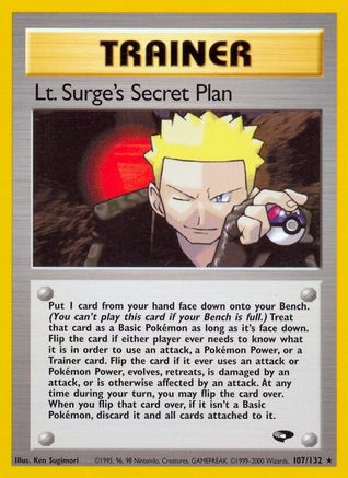 Lt. Surge's Secret Plan (107)/132 Rare 1st Edition