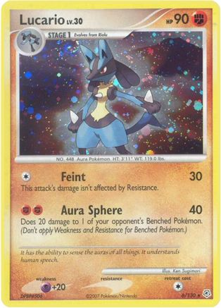 Lucario (6)/130 Holo Rare Reverse Holofoil