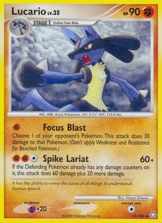 Lucario (61)/146 Uncommon Reverse Holofoil