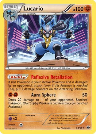 Lucario (64)/99 Holo Rare Reverse Holofoil