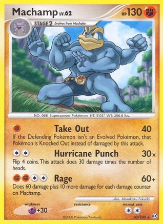 Machamp (20)/100 Rare Reverse Holofoil