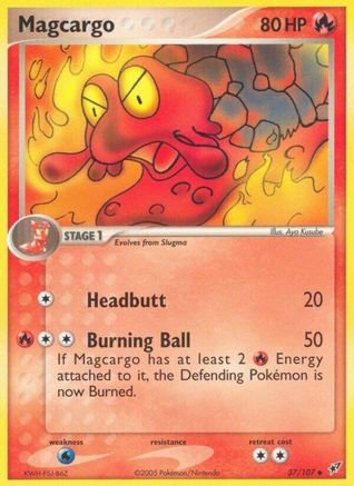 Magcargo - 037/107 (37)/107 Uncommon Reverse Holofoil