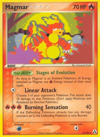 Magmar (21)/92 Rare Reverse Holofoil