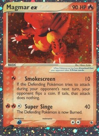Magmar ex (100)/109 Ultra Rare Holofoil