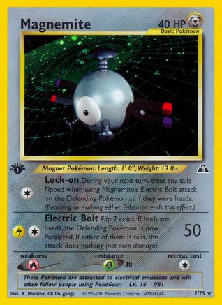 Magnemite (7) (7)/75 Holo Rare 1st Edition Holofoil