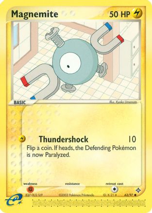 Magnemite - 63/97 (63)/97 Common Reverse Holofoil