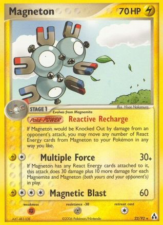 Magneton (22)/92 Rare Reverse Holofoil
