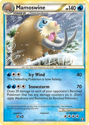 Mamoswine (5)/102 Holo Rare Reverse Holofoil