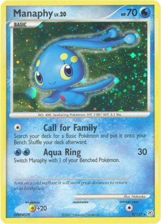 Manaphy (9)/130 Holo Rare Reverse Holofoil
