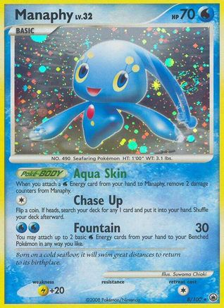 Manaphy (8)/100 Holo Rare Holofoil