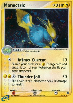 Manectric - 9/109 (9)/109 Holo Rare Reverse Holofoil