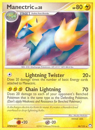 Manectric (28)/123 Rare Reverse Holofoil